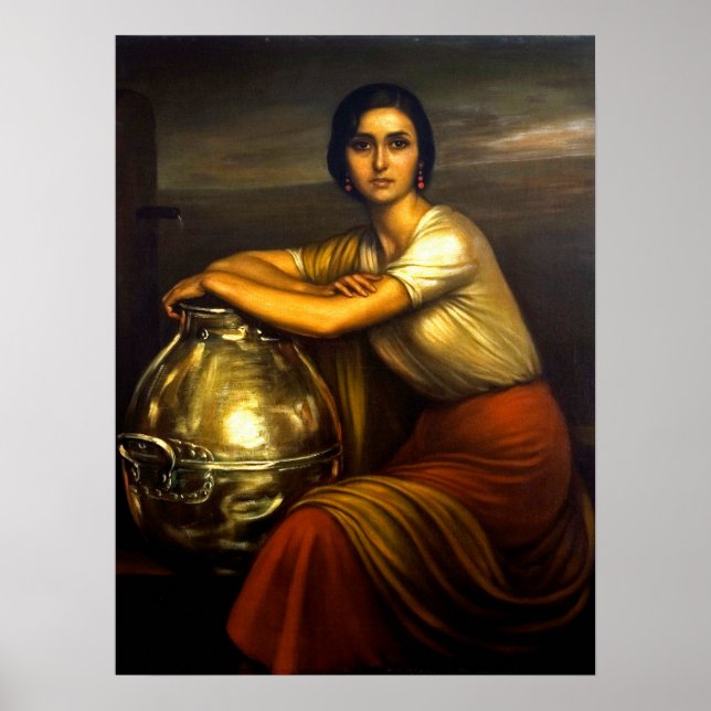 Pintura "La Fuensanta" Julio Romero de Torres Poster (Vorne)