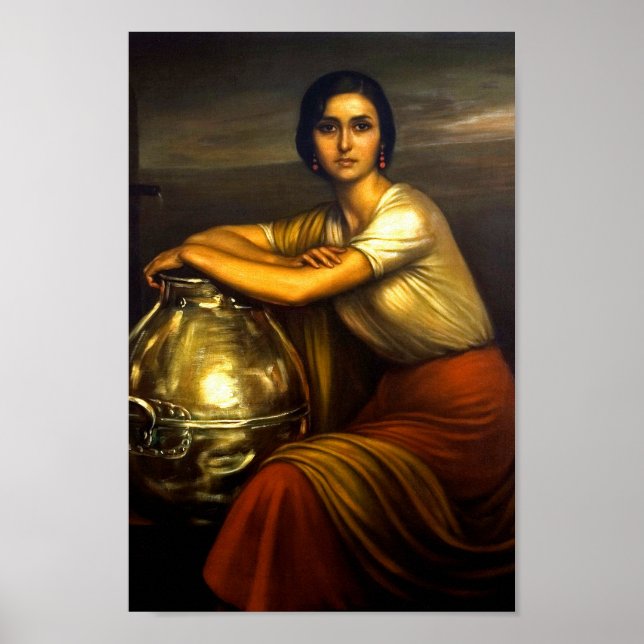 Pintura "La Fuensanta" Julio Romero de Torres Poster (Vorne)