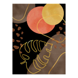Pintura Orgânica Cores quentes  Poster