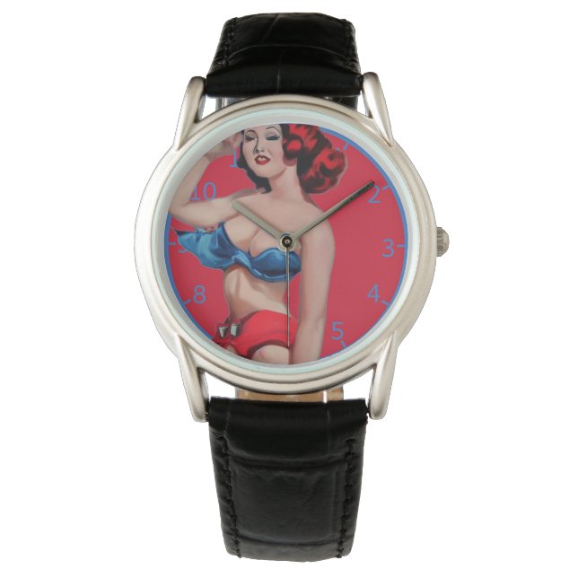 Pinup Art Watch Armbanduhr (Vorderseite)