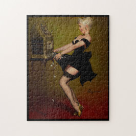 Pinup-Girl für Vintage Steckplätze Puzzle