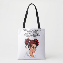Pinup Girl mit Christlicher Spaß-Tasche