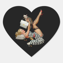Pinup-Girl mit Welpe Alberto vargas vintage