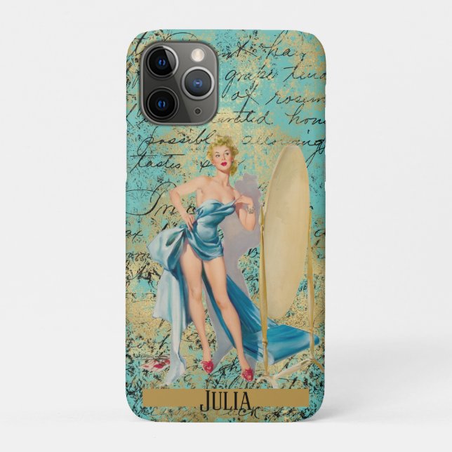 Pinup Girl Personalisiert Case-Mate iPhone Hülle (Rückseite)