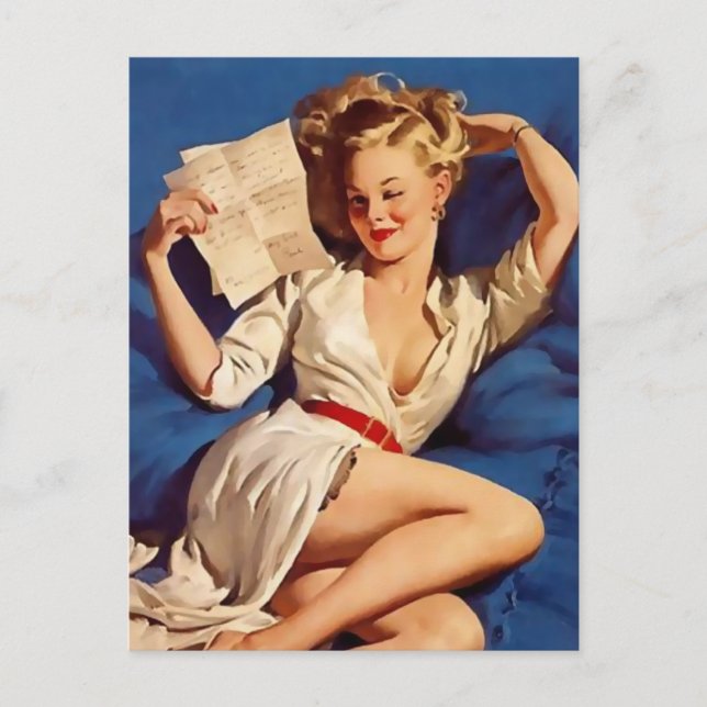 Pinup Girl Postkarte (Vorderseite)