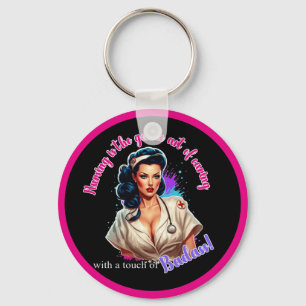 Pinup_ Krankenschwester Badass Schlüsselanhänger
