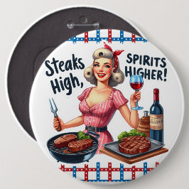 Pinup Lady Vintage Foto Buttone Humorvoll Funny Button