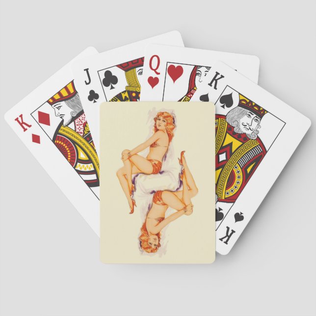 Pinup-Mädchen-Spielkarten Spielkarten (Rückseite)