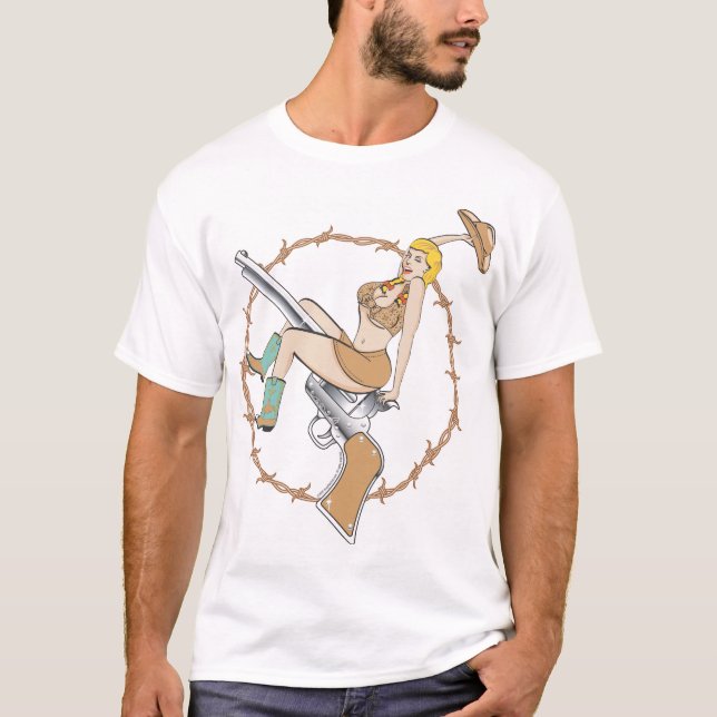 Pinup-Mädchen T-Shirt (Vorderseite)