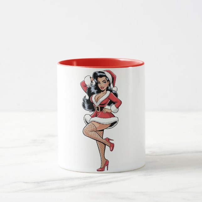 Pinup Santa Babe Tasse (Zentrum)