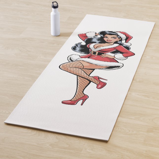 Pinup Santa Babe Yogamatte (Beispiel)
