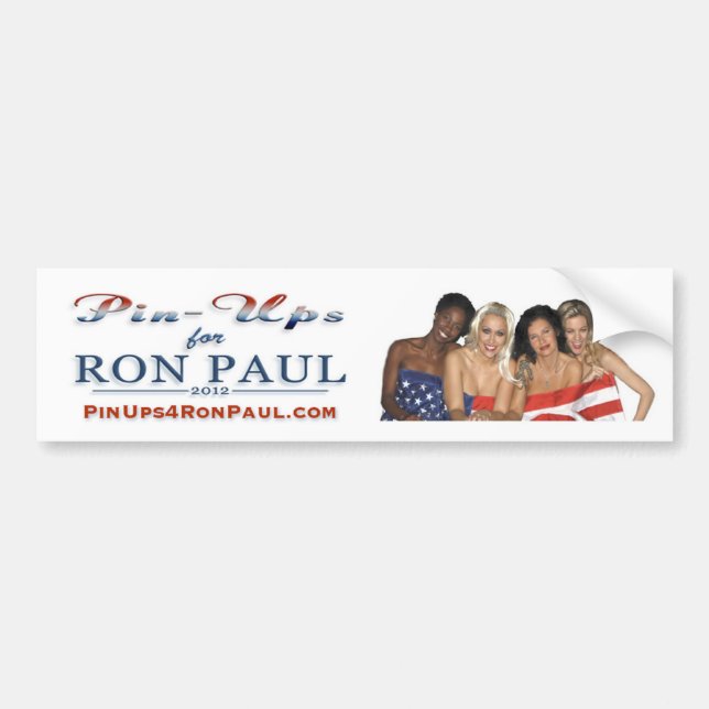 PinUps4RonPaul Autoaufkleber (Vorne)