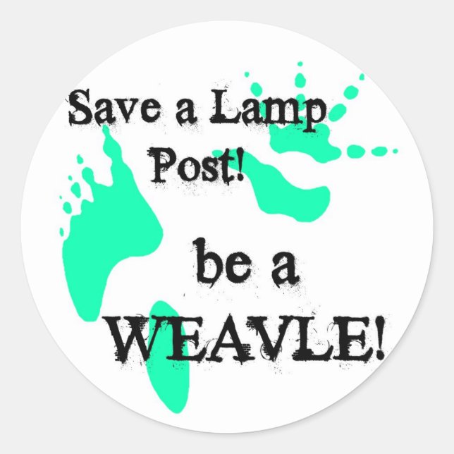 PinWeavleRun Runder Aufkleber (Vorderseite)