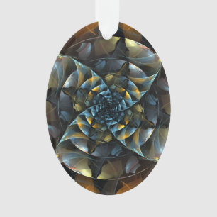 Pinwheel Abstrakt Art Acrylic Oval Ornament