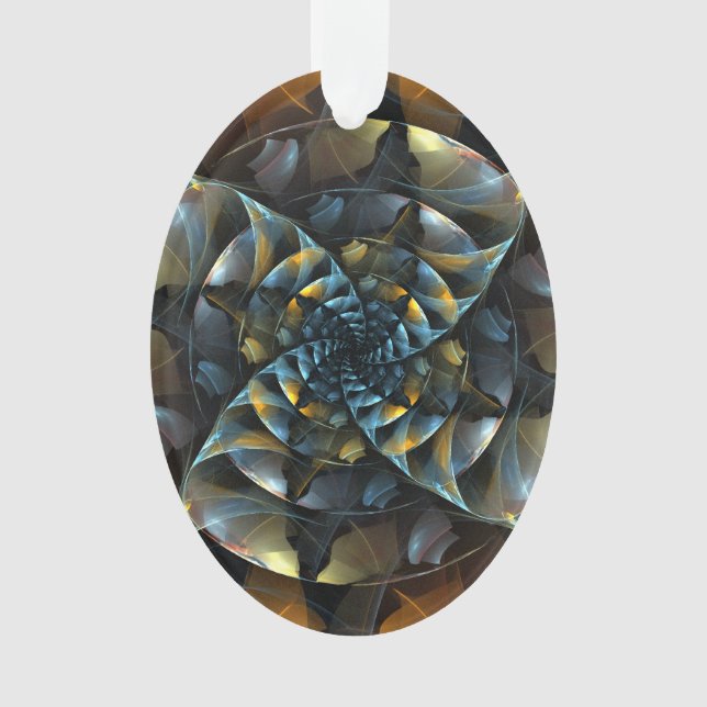 Pinwheel Abstrakt Art Acrylic Oval Ornament (Vorderseite)