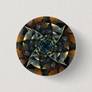 Pinwheel Abstrakt Art Button (rund)