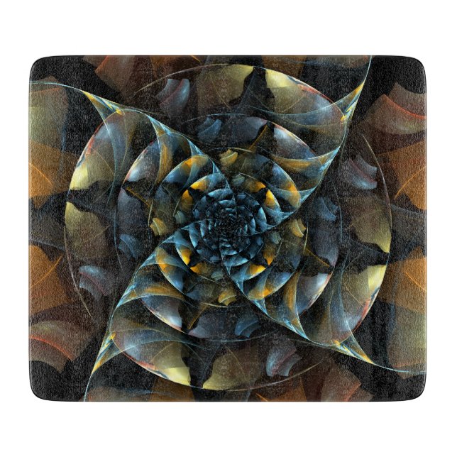 Pinwheel Abstrakt Art Rectangle Schneidebrett (Vorderseite)