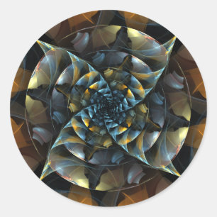 Pinwheel Abstrakt Art Round Sticker