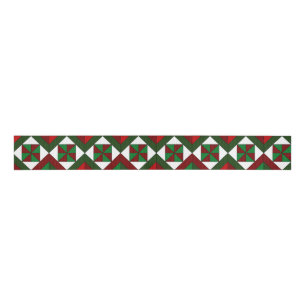 Pinwheel Diamond Christmas Quilt Ripsband