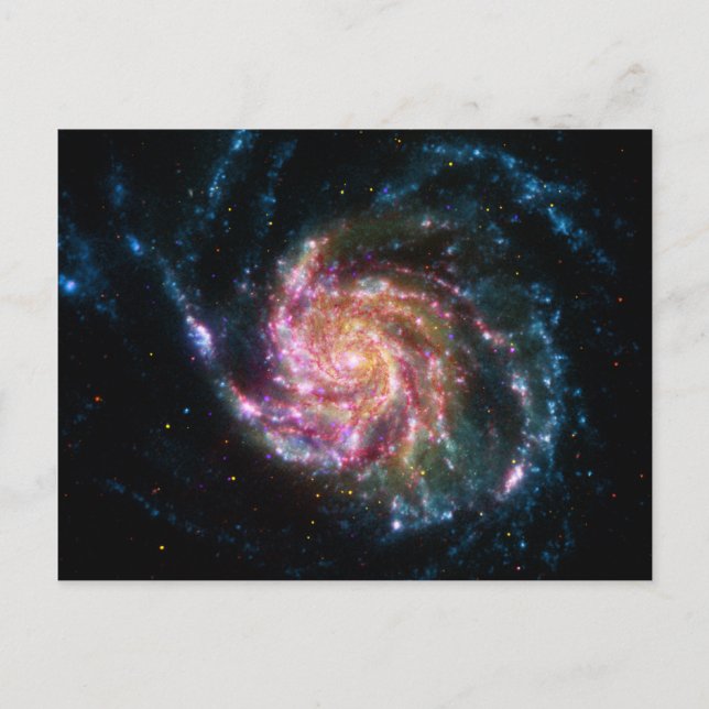 Pinwheel-Galaxie-Spiralen-Raum Postkarte (Vorderseite)