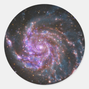 Pinwheel Galaxy Runder Aufkleber