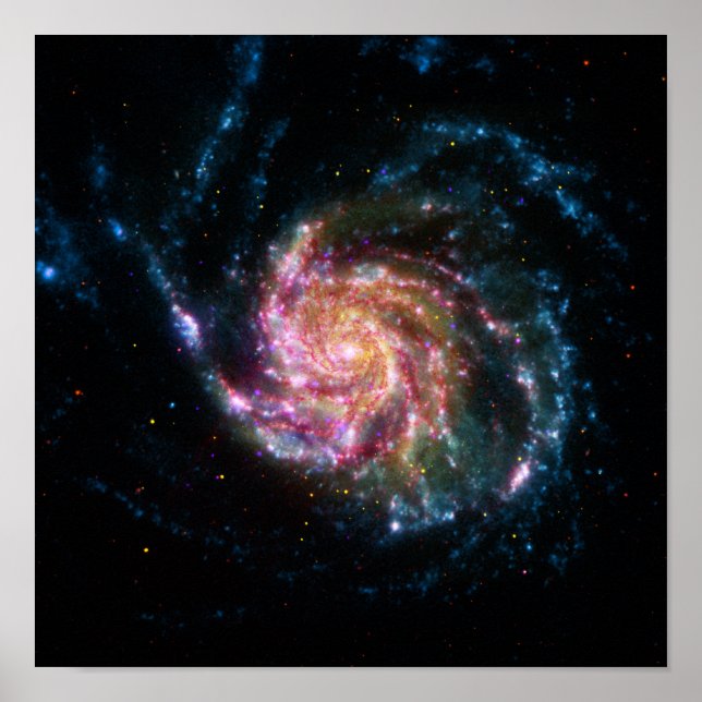 Pinwheel Galaxy Spirale Space Poster (Vorne)