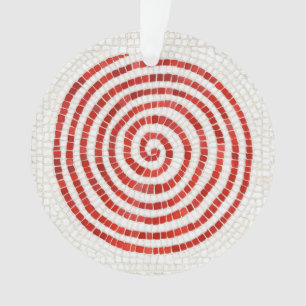 PINWHEEL MOSAIC Acrylic Circle Ornament