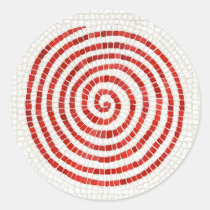 PINWHEEL MOSAIC Kleine Rundkleber Runder Aufkleber