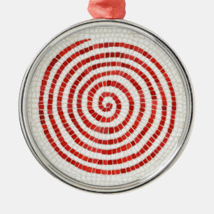 PINWHEEL MOSAIC Premium Runder Ornament