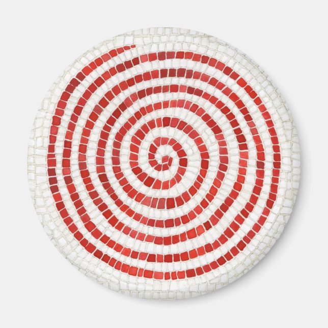 PINWHEEL MOSAIC Round Magnet (Vorne)