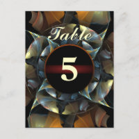 Pinwheel Tischnummer Postcard