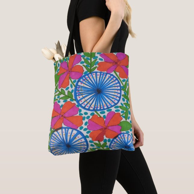 Pinwheels and Blume Tropical Pattern Tote Bag (Von Nahem)