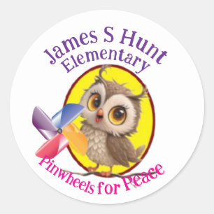 Pinwheels for Peace, Classic Round Sticker