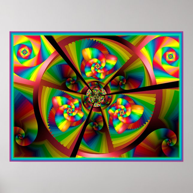 Pinwheels Kaleidoskop Poster (Vorne)
