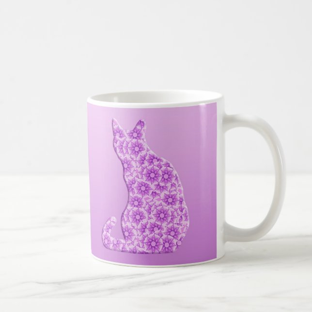 Pinwheels-Katze - Lavendel, lila Kaffeetasse (Rechts)