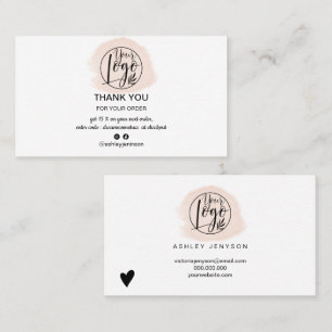 Pinzette Pinselstrich minimale Logo-Reihenfolge Vi Visitenkarte