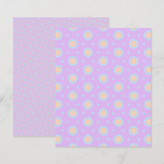 Pinzettel für die geometrischen Muster in Pastel R (Vorne/Hinten)
