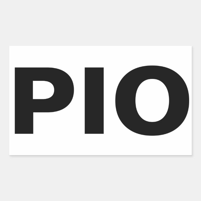 PIO: Blatt mit rechteckigen Aufklebern von ALXSw Rechteckiger Aufkleber (Vorderseite)