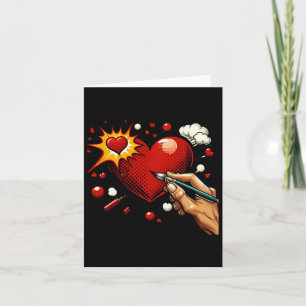 Pionate Heart Sticker Karte