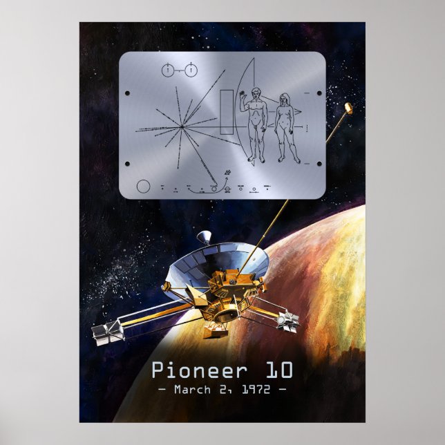 Pioneer 10-Plakette - Plakat (Vorne)