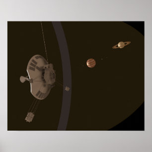 Pioneer 11 Space Exploration Science Poster