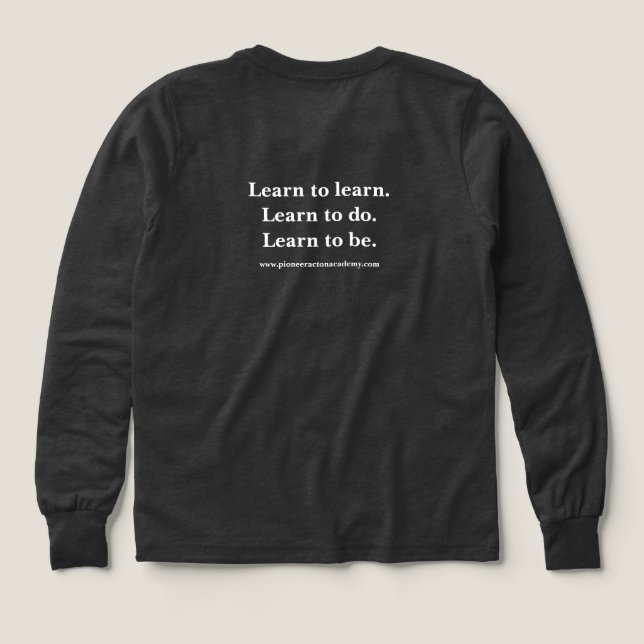 Pioneer Acton Academy Boys Tri-Blend Long Sleeve (Design Rückseite)