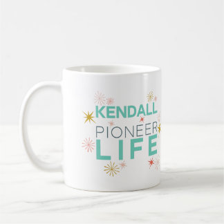 Pioneer Life Funkelnd - Individuelle Name Kendall Kaffeetasse