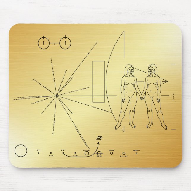 Pioneer Plaque Women Mousepad (Vorne)