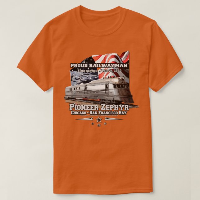 Pioneer Zephyr Americas erste Stromlinienverbindun T-Shirt (Design vorne)