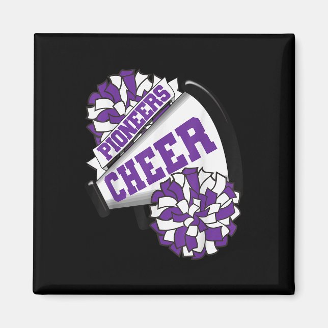 Pioneers Cheer Back To School Cheerleading Spirit  Magnet (Vorne)