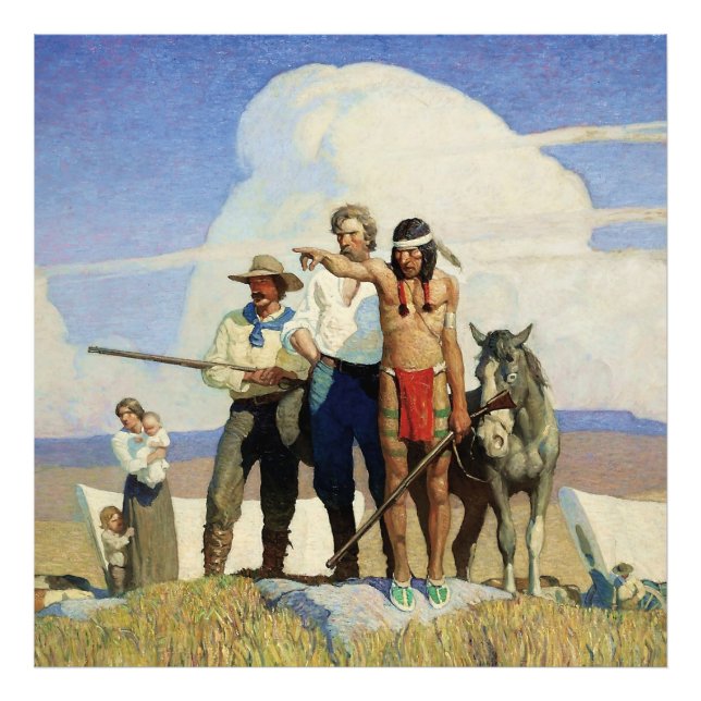 Pioneers Western Art von NC Wyeth Fotodruck (Vorne)