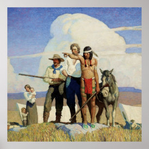 Pioneers Western Art von NC Wyeth Poster
