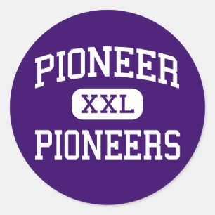 Pionier - Pioniere - hoch - Ann Arbor Michigan Runder Aufkleber