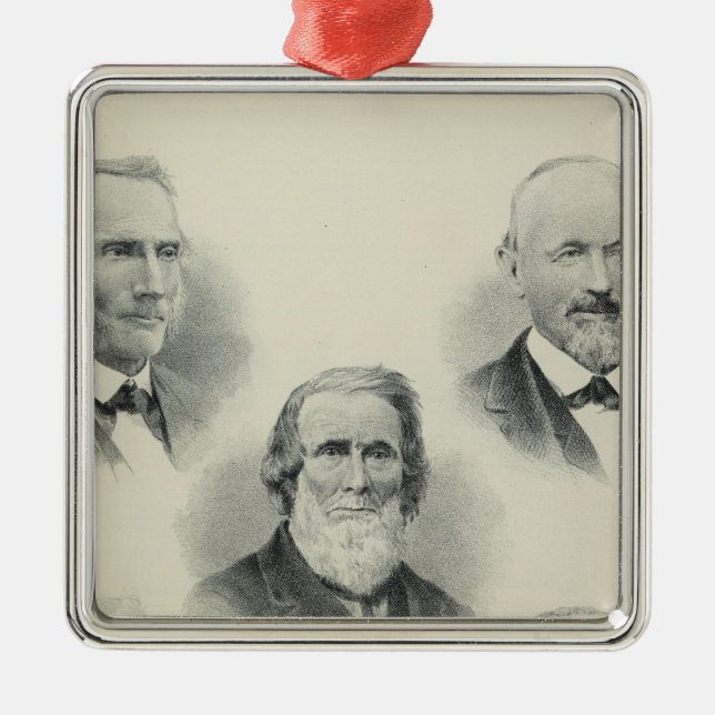 Pioniere Sacto Tal Silbernes Ornament (Vorne)